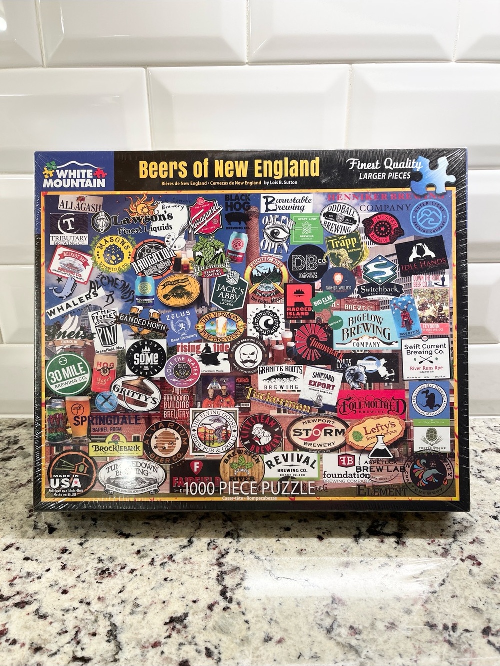 White Mountain Beers of New England Puzzle 1000 pieces NWT